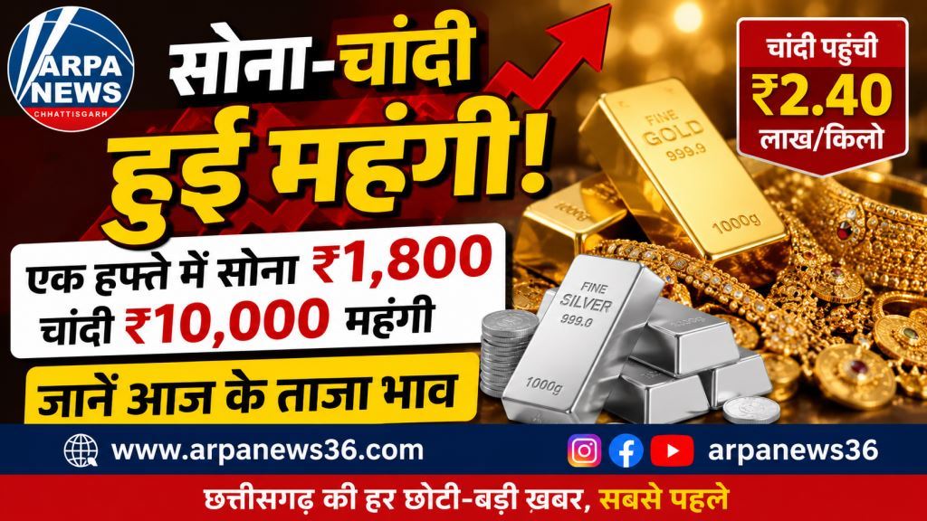 एक हफ्ते में सोना ₹1,800 और चांदी ₹10,000 महंगी, खरीदारी से पहले जानें ताजा भाव