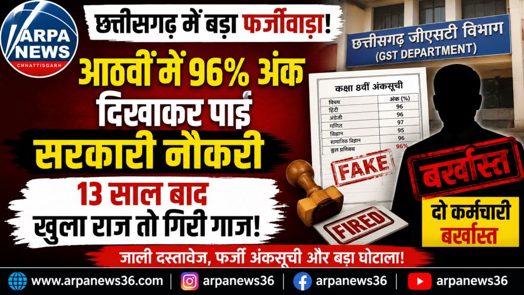 96% अंकों की फर्जी मार्कशीट से सरकारी नौकरी, 13 साल बाद दो कर्मचारी बर्खास्त