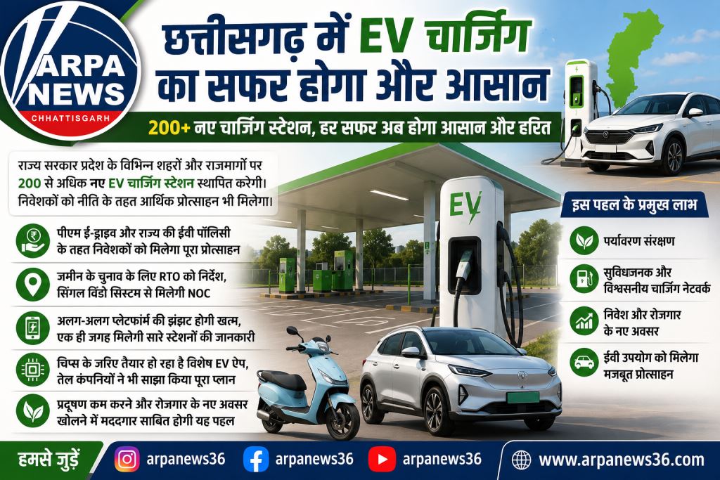 छत्तीसगढ़ में EV क्रांति की तैयारी, 200 से ज्यादा चार्जिंग स्टेशन खोलने की बड़ी योजना