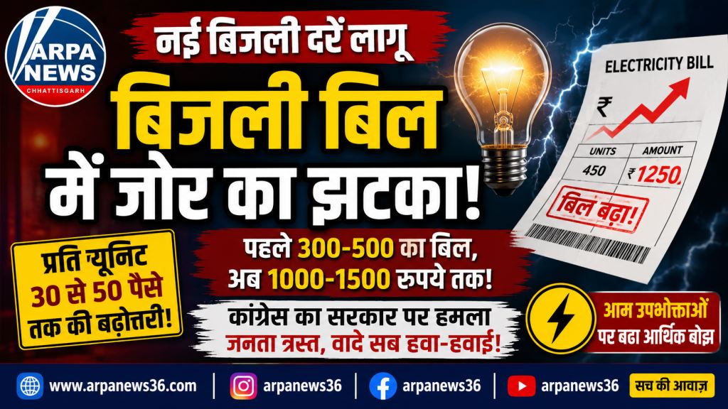 बिजली बिल बढ़ोतरी पर कांग्रेस का हमला, आम उपभोक्ताओं पर बढ़ा आर्थिक बोझ