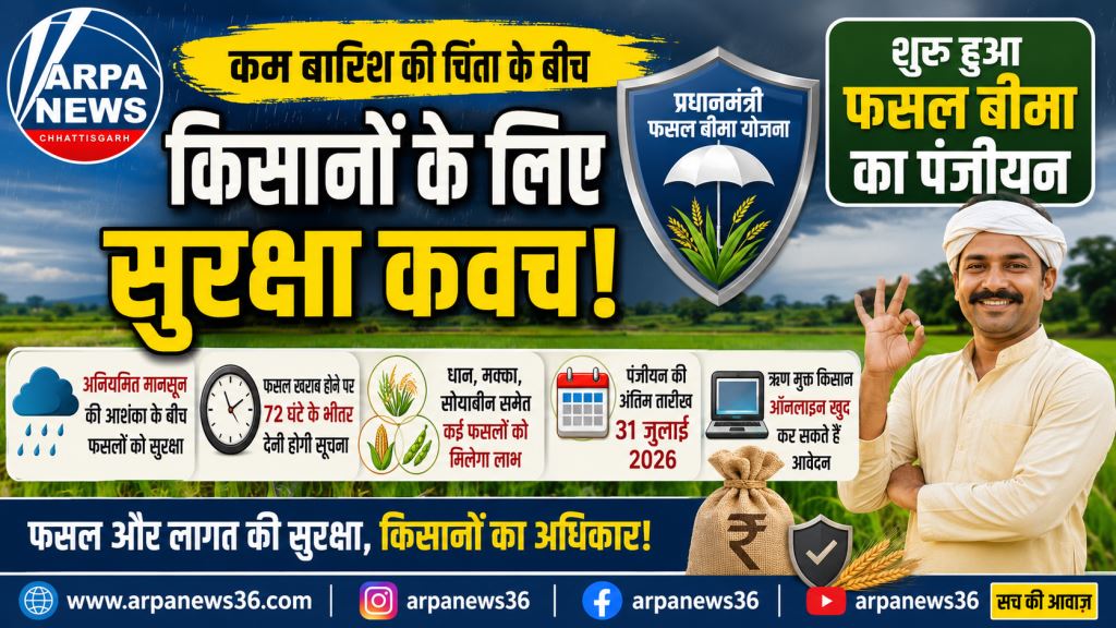 कम बारिश की आशंका के बीच किसानों के लिए राहत, शुरू हुआ फसल बीमा पंजीयन